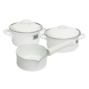 클래식 법랑냄비 3종 세트(양수냄비12,16cm/밀크팬 14cm)