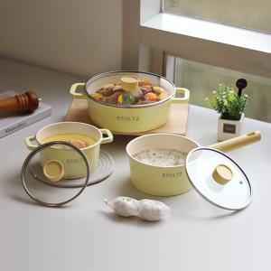 국내생산 머랭 IH 인덕션 냄비 3종세트 (양수16+편수18+전골24)