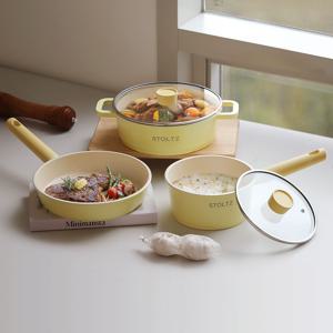 국내생산 머랭 IH 인덕션 3종세트 (편수냄비18+전골냄비24+후라이팬24)