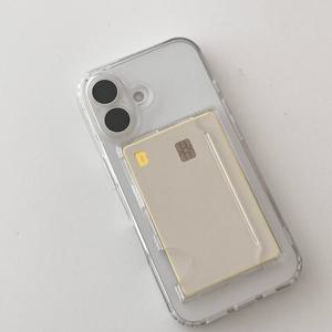 심플 맥세이프 투명 카드 지갑 케이스 그립 톡홀더 폰케이스 핸드폰 거치대 아이폰 2장수납