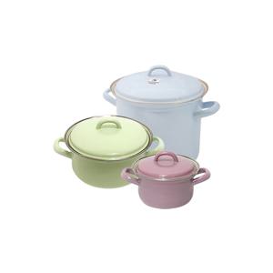 번트 법랑 양수냄비 3종세트(12,16,18(H)cm)