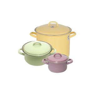 번트 법랑 양수냄비 3종세트(12,16,20(H)cm)
