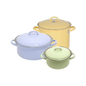 번트 법랑 양수냄비 3종세트(16,20(H),24cm)