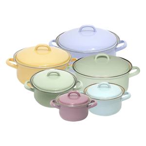 번트 법랑 양수냄비 6종세트(12,14,16,20,22,24cm)