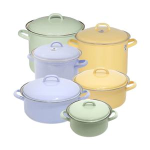 번트 법랑 양수냄비 6종세트(16,20,24,18(H),20(H),22(H)cm)