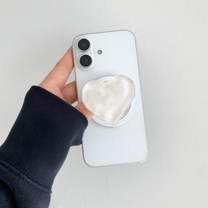 럽메이드 맥세이프 블랙 화이트 호마이카 하트 그립 스마트톡