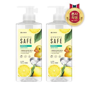 세이프 주방세제 천연베이킹소다 클린레몬 용기형 720ML x 2개