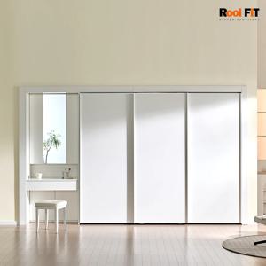 화이트스톤 슬라이딩 화장대 붙박이장_330cm (11자)