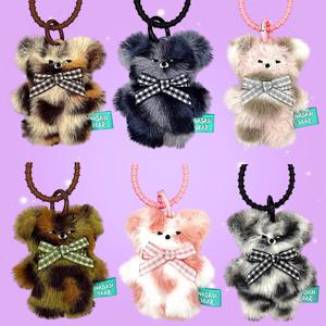 와사비베어 사파리 인형 키링 백꾸 백참 굿즈 선물 캐릭터 가방고리 8cm