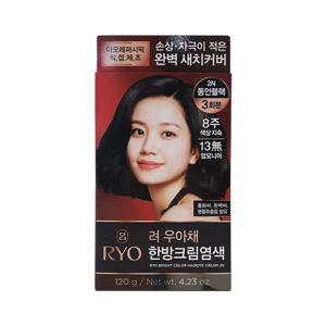 우아채 염색약 새치크림 2N 동안블랙