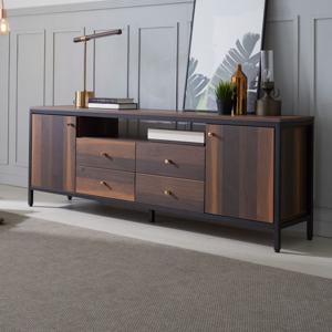 세 1800거실장 높은tv장테이블 멀바우 철제티비다이 오디오장식장