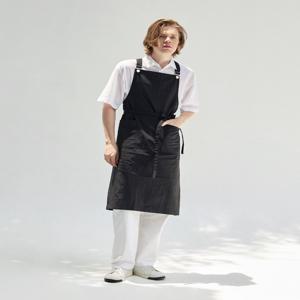 남녀공용 남성용 블랙 멜빵 베이직 생활방수 방수 앞치마 미용실 카페 바리스타 애견미용