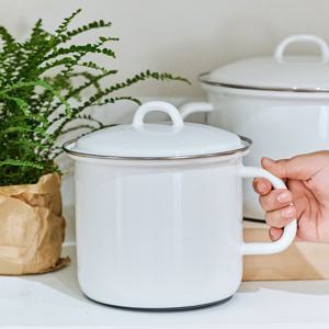 클래식 법랑 편수컵 냄비 16cm