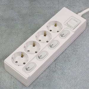 멀티탭 4구 개별 절전 스위치 고용량 고전압 고전력 고출력 에어컨 문어발 콘센트