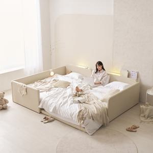 노아 저상형 4인 가족 패밀리침대 밸런스형 3size (LED수납형)