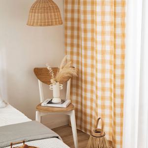 [리퍼] 앞뒤가 같은 양면 감성 체크 가리개 가림막 커튼