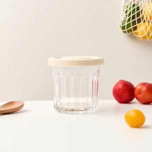 과일야채 보관하기 좋은 다용도 플리츠 유리병 400ml