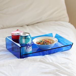 쟁반 아크릴 트레이 투명 컬러 카페 행사장 야구장 피크닉 컵 잔 침대 쇼파 받침