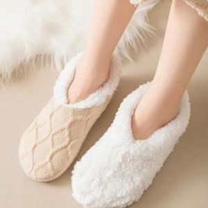 오르셰 양털 니트 덧신양말 미끄럼 방지 방한양말 겨울양말 수면양말 덧신