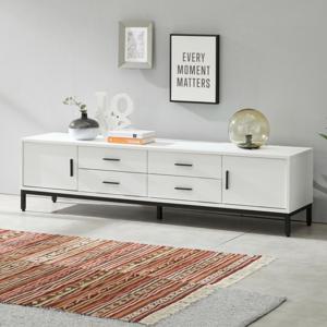 준 1800거실장 높은tv장테이블 멀바우 철제티비다이 오디오장식장