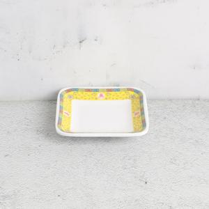 멜라민 황제 미니 정사각접시 (LD193535) 노랑