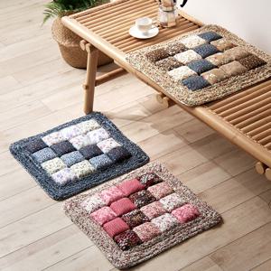 엣지 엠보싱 퀼트 사각 방석 3color