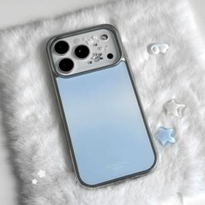 미스티 글로우 블러 실버 맥세이프 에폭시 케이스 리본 스마트톡 아이폰 17 갤럭시 S25