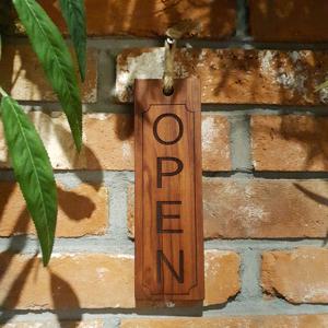 원목명패 문패 로데시안 티크 / 미니사이즈 집들이 선물용 주문제작상품