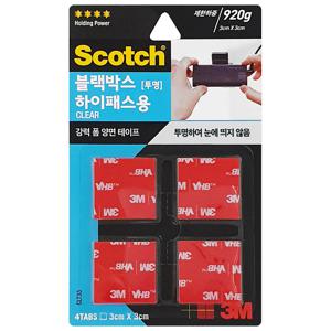 강력 폼 양면테이프4P (블랙박스 하이패스용) 투명