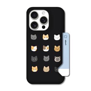 아이폰 시리즈 깨강정 고양이모임 카드슬라이드 케이스