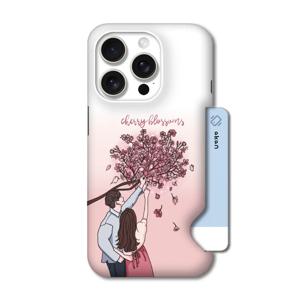 아이폰 시리즈 dadomi 체리블라썸커플 카드슬라이드 케이스