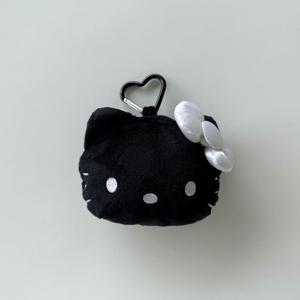 산리오 블랙 키티 헬로키티 얼굴 인형 파우치 키링