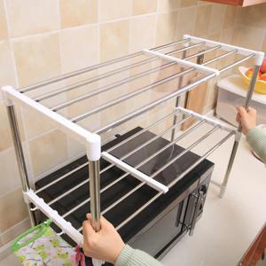 너비조절 전자레인지 다이 광파오븐 전자렌지 수납장 에어프라이어 밥통 전기밥솥선반 오븐렉