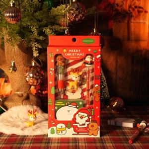 크리스마스 문구 선물 세트 4종 단체 학용품 성탄절 학원 답례품 구디백 성탄 볼펜 연필 펜