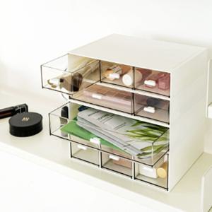 데스크 정리함 미니 수납 서랍 홈카페 커버형