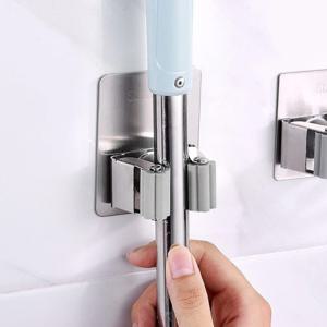 스텐 밀대 걸이 욕실 빗자루 홀더 청소도구 정리 거치대 꽂이 마대 소품 보관 대걸레 무타공