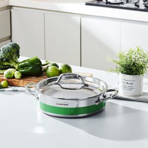 304STS 통5중 컬러냄비 그린 24cm 전골냄비