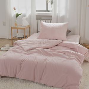 르미온 극세사 스웨이드 양면 겨울 차렵이불+패드+베개커버 세트