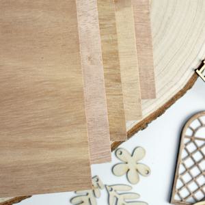 레이저 커팅 가공용 건축 모형 얇은 합판 1.5~3T 23x23cm 5장