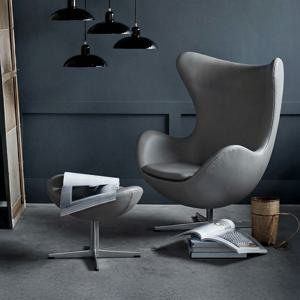 가죽 에그 체어 그레이