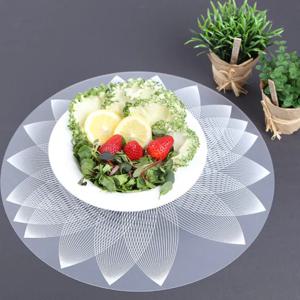 연꽃 원형 테이블 매트 / 실리콘 테이블 매트&식탁 매트 / 다용도 매트