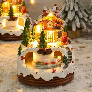크리스마스 동화마을 기차 오르골 무드등 (쿠키) 인테리어 장식 소품