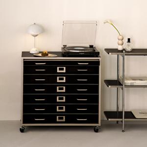 [리퍼] 고트 블랙 4단 수납 지류함 800