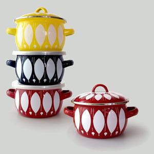 하코야 법랑 비앙카 양수 스튜팟14cm/인덕션 냄비 미니냄비