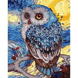 DIY 명화그리기 (물감2배) 밤의 행운부엉이 40X50cm