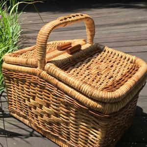 피크닉바구니 라탄바구니 캠핑 수납 큐티 필 F405