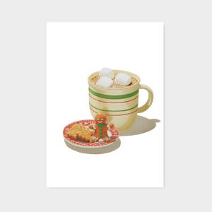 Hot Chocolate&Cookies 핫초코&쿠키 / 겨울 크리스마스 디자인 포스터
