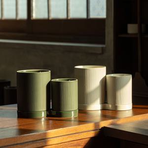 차곡 2단 수저통+받침 3P 세트