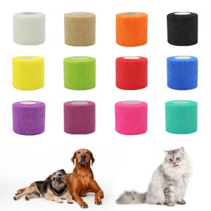 강아지 붕대신발 일회용신발 발보호 강아지산책 자가접착 붕대 5cm 단색