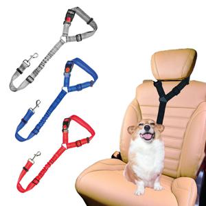 강아지 차량용 안전벨트 헤드레스트형 길이조절 드라이브
